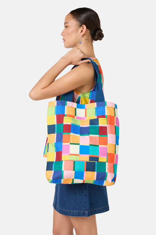 Gorman NZ - Rhapsody Check Tote Rhapsody C - print