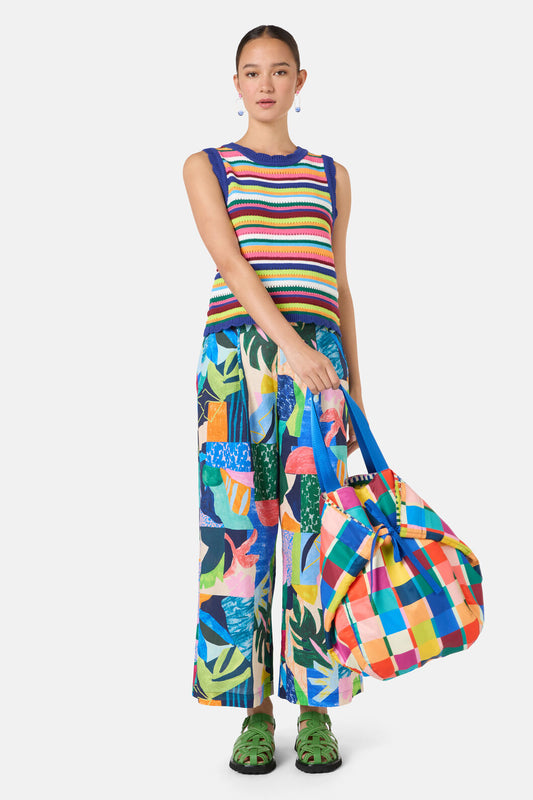 Gorman NZ - Rhapsody Check Soft Fold Tote - print