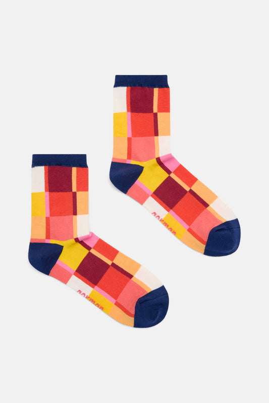 Gorman NZ - Rhapsody Check Crew Sock - multi