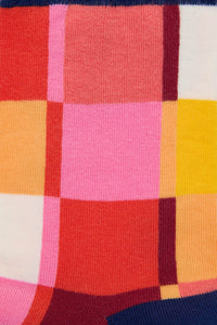 Rhapsody Check Crew  Sock
