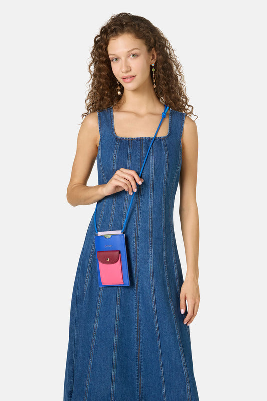 Gorman NZ - Blue Colour Block Phone Bag - blue