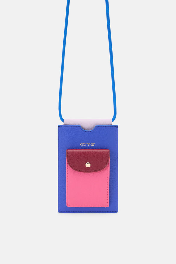Gorman NZ - Blue Colour Block Phone Bag - blue