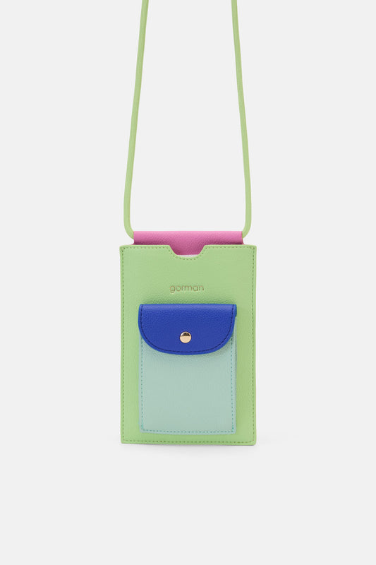 Gorman NZ - Green Colour Block Phone Bag - green