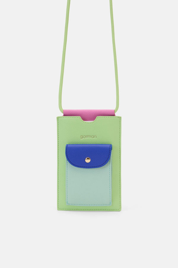 Gorman NZ - Green Colour Block Phone Bag - green
