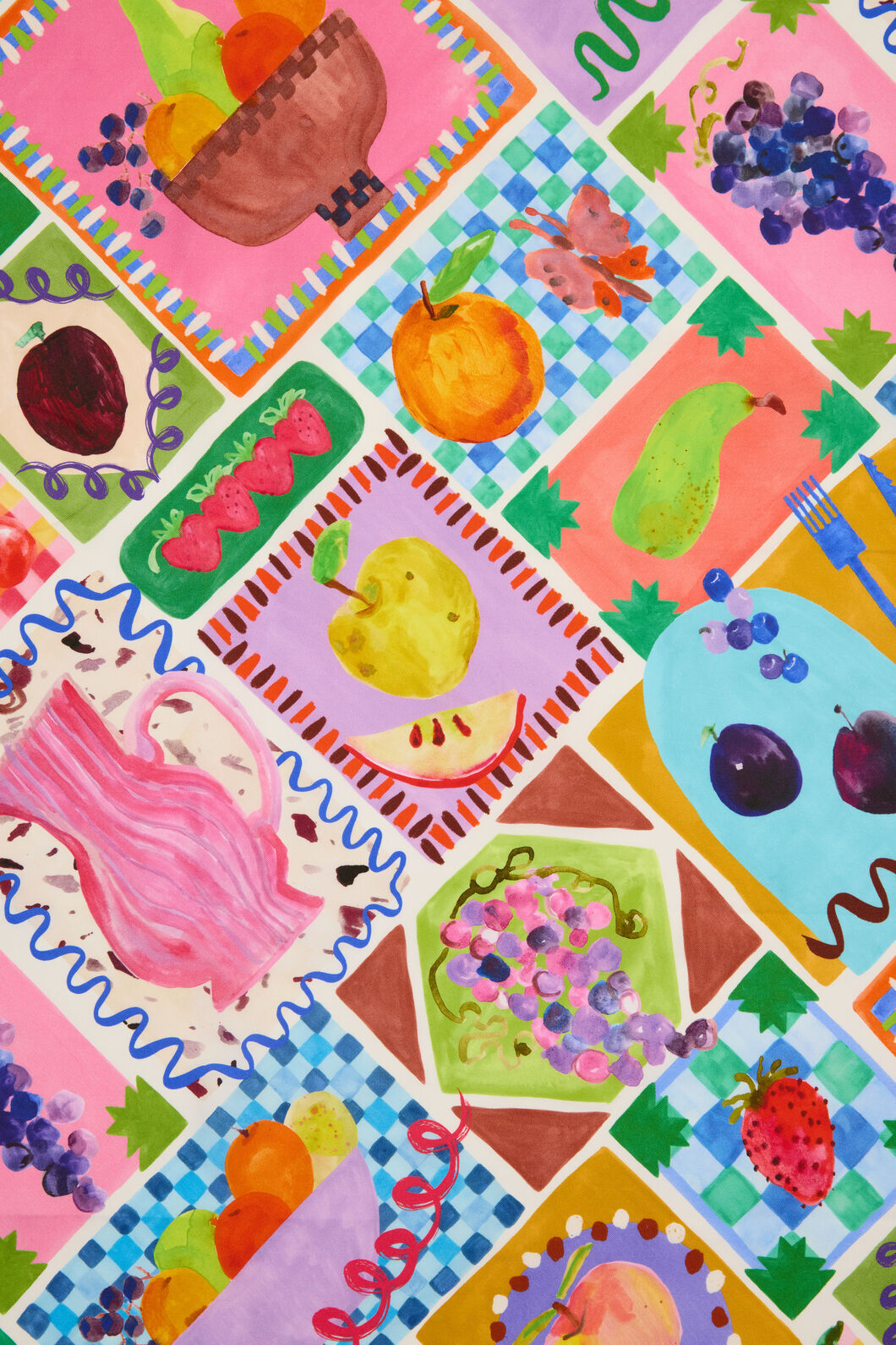 Gorman NZ - Fruit Party Square Silk Scarf - multi