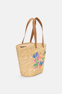 Gorman NZ - Stencil Garden Raffia Tote - multi