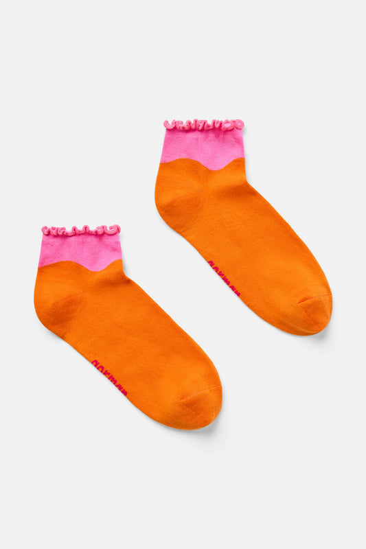 Gorman NZ - Wavy Ankle Sock Orange - multi