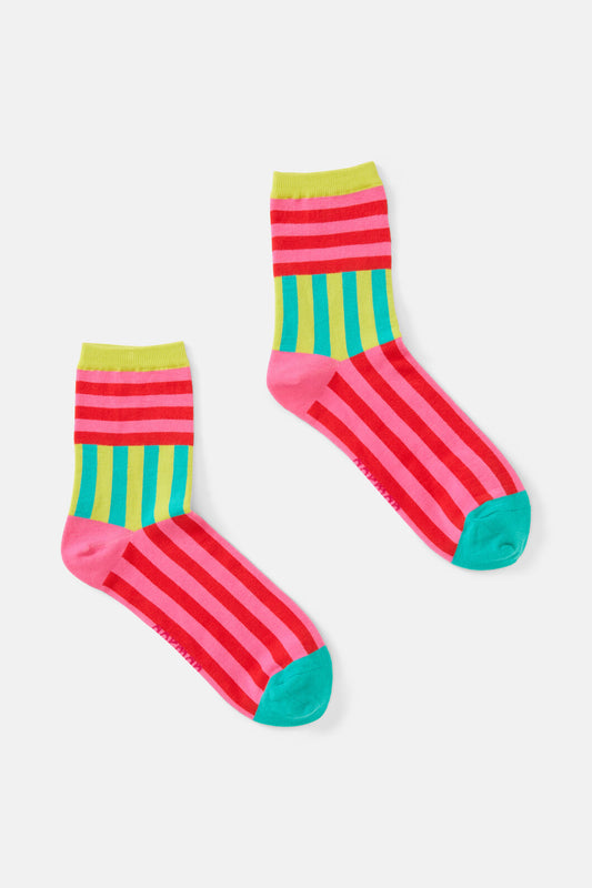 Gorman NZ - Stripe Lover Crew Sock S - print