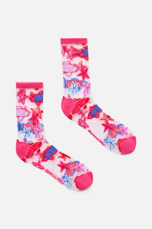 Gorman NZ - Fish Ahoy Sheer Sock - multi