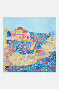 Gorman NZ - Fish Ahoy Square Scarf - print