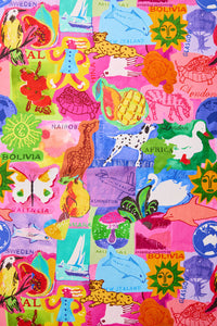 Gorman NZ - Pen Pals Square Scarf - print