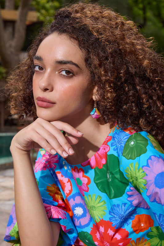 Gorman NZ - Silk Garden Earrings - multi