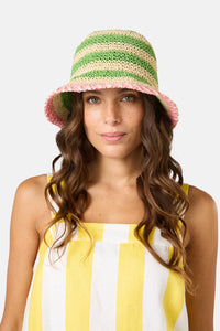 Gorman NZ - Two Tone Yellow Bucket Hat - green