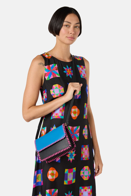 Gorman NZ - Tropics Leather Clutch - blue-navy