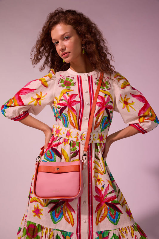 Gorman NZ - Billie Leather Crossbody Bag - orange-pink