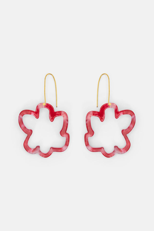 Gorman NZ - Mega Daisy Earrings Orange - red