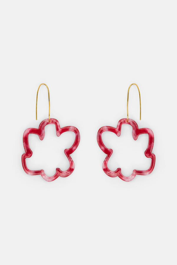 Gorman NZ - Mega Daisy Earrings Orange - red