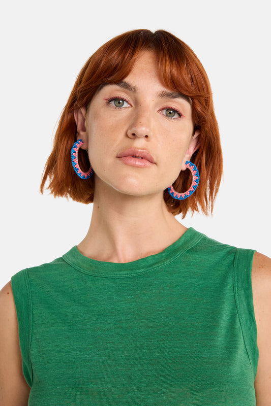 Gorman NZ - Ziggy Zag Earrings Pink - pink