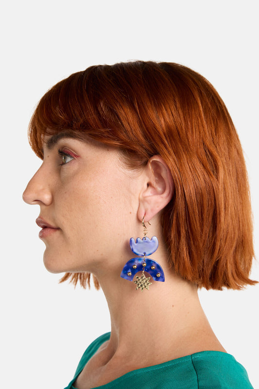 Gorman NZ - Tropic Star Earrings - blue