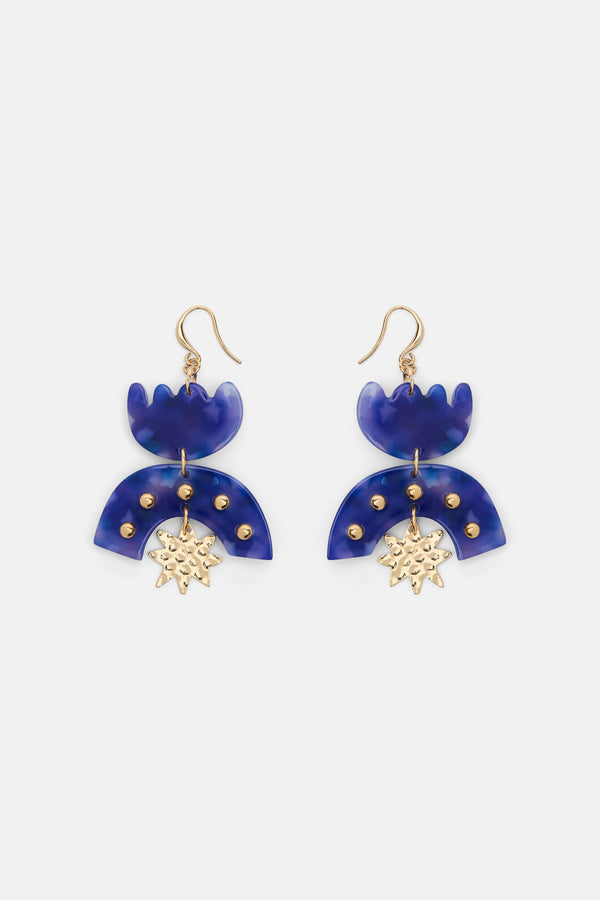 Gorman NZ - Tropic Star Earrings - blue