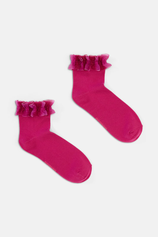 Gorman NZ - Ikat Stripe Ruffle Sock - multi