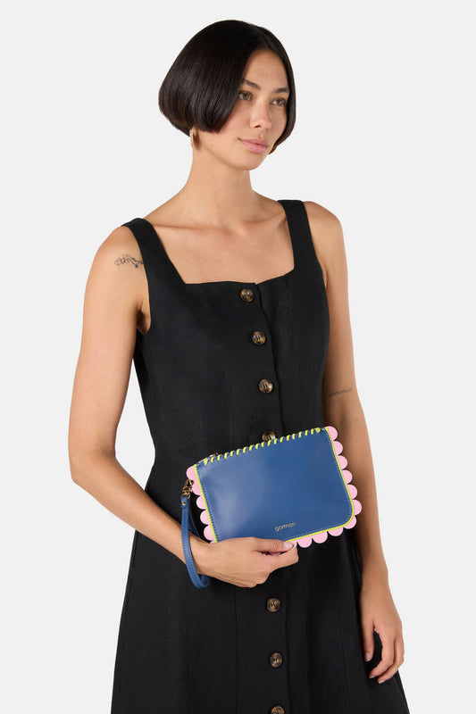 Gorman NZ - Tori Leather Clutch Navy - navy