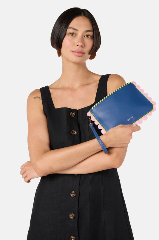 Gorman NZ - Tori Leather Clutch Navy - navy