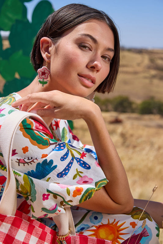 Gorman NZ - Little Daisy Beaded Earrings - multi