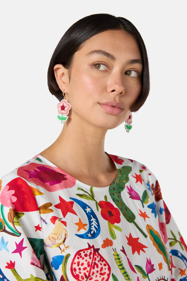 Gorman NZ - Little Daisy Beaded Earrings - multi