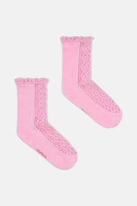 Gorman NZ - Lace Crew Socks W Pink - pink