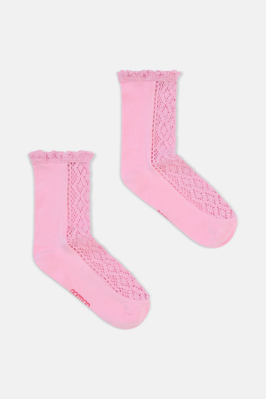 Gorman NZ - Lace Crew Socks W Pink - pink