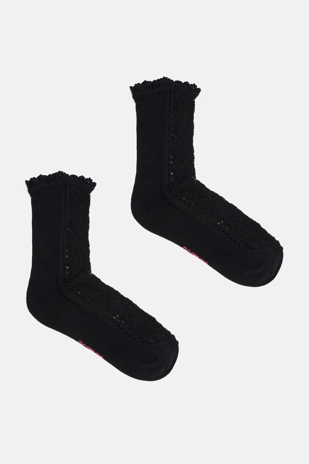Gorman NZ - Lace Crew Socks W Black - black