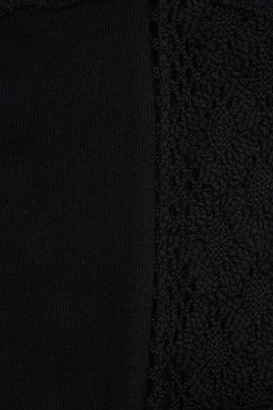 Gorman NZ - Lace Crew Socks W Black - black