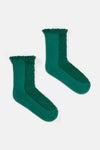 Gorman NZ - Lace Crew Socks W Green - green