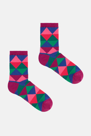 Gorman NZ - Harlequin Crew Socks W - multi