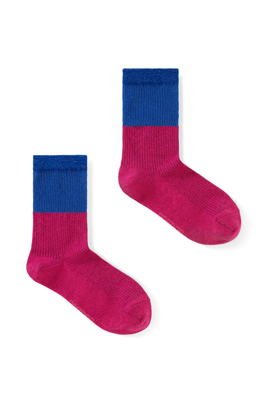 Gorman NZ - Macey Rib Lurex Fuchsia Crew W - multi