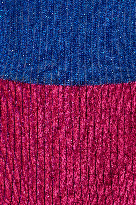Gorman NZ - Macey Rib Lurex Fuchsia Crew W - multi