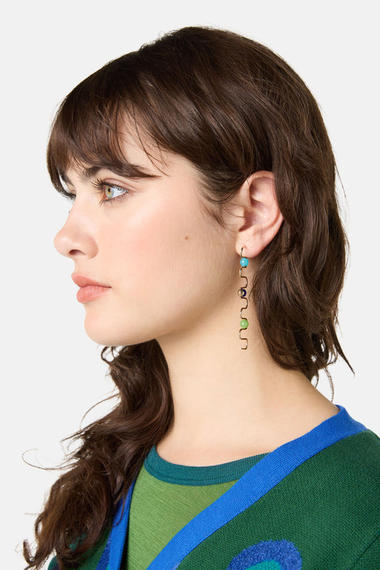 Gorman NZ - Squiggle Earrings - multi
