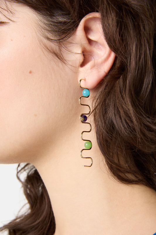 Gorman NZ - Squiggle Earrings - multi