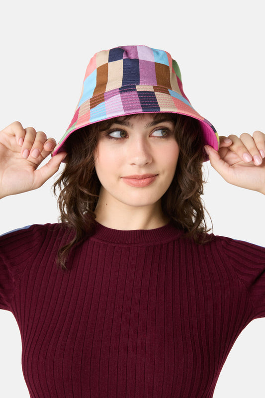 Gorman NZ - Arty Check Bucket Hat - multi