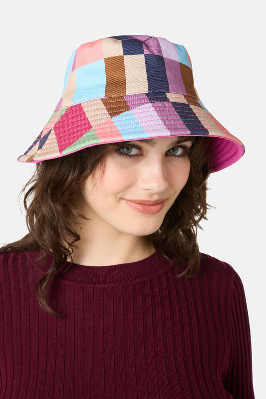 Gorman NZ - Arty Check Bucket Hat - multi