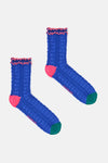 Gorman NZ - Wiggle Pointelle Sock Blue - blue