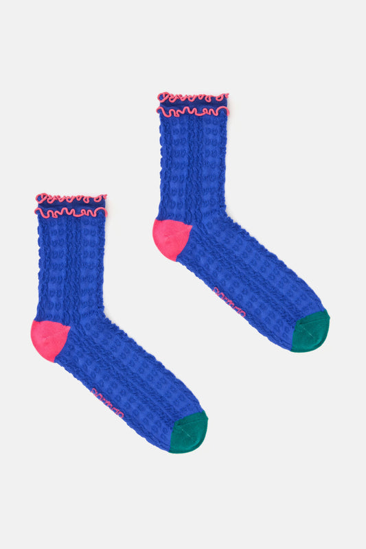 Gorman NZ - Wiggle Pointelle Sock Blue - blue