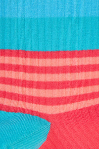 Gorman NZ - Harvey Rib Boot Sock Aqua - multi