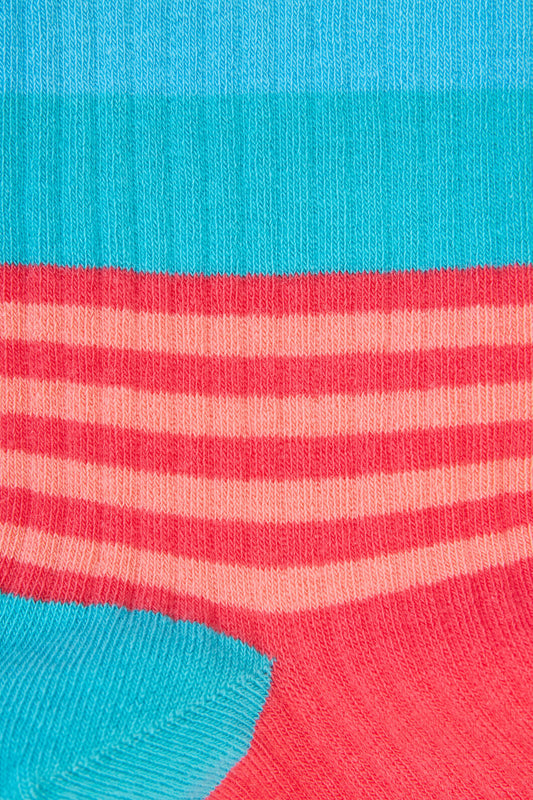 Gorman NZ - Harvey Rib Boot Sock Aqua - multi