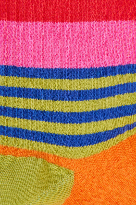 Gorman NZ - Harvey Rib Boot Sock Pink - multi