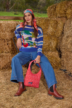Gorman NZ - Mr Donkey Quilted Tote - print