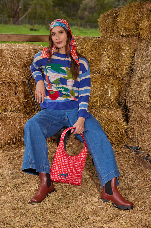 Gorman NZ - Mr Donkey Quilted Tote - print