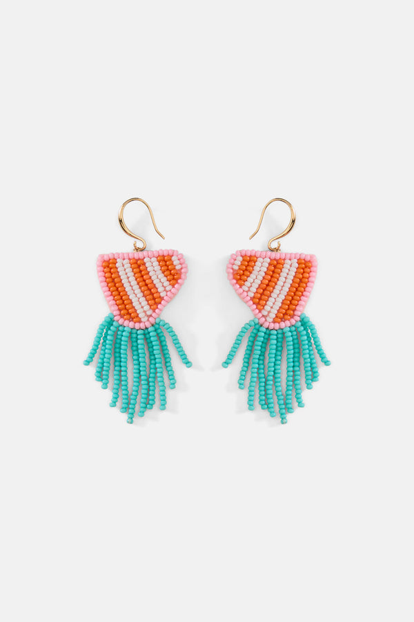 Gorman NZ - Agate Beaded Earrings - multi