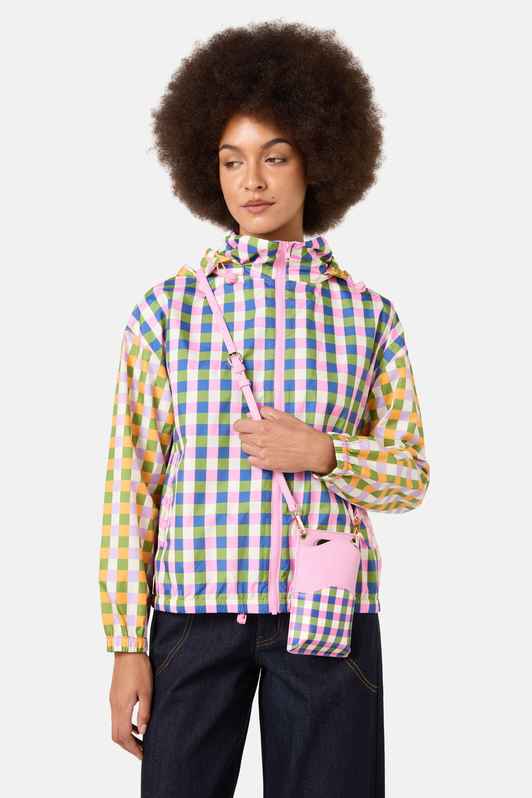Gorman NZ - Gingham Wavy Phone Bag - multi